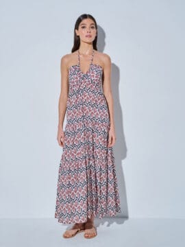 Maxi dress, geometric pattern