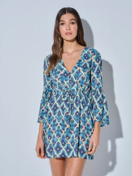 Mini dress, geometrical pattern