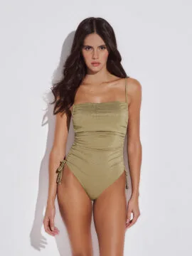 Lurex Bodysuit, Olive